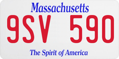 MA license plate 9SV590