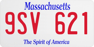 MA license plate 9SV621