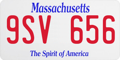 MA license plate 9SV656