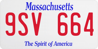 MA license plate 9SV664
