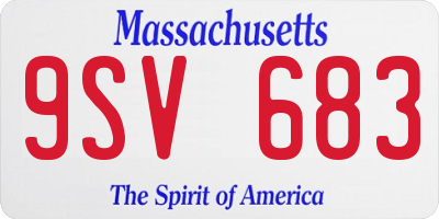 MA license plate 9SV683