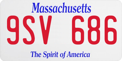 MA license plate 9SV686