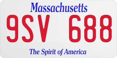 MA license plate 9SV688