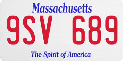MA license plate 9SV689
