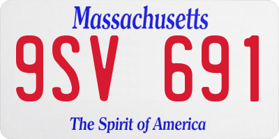 MA license plate 9SV691