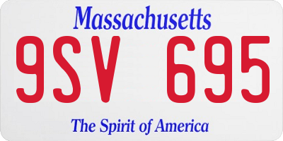 MA license plate 9SV695