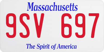 MA license plate 9SV697