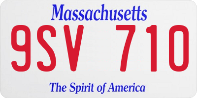 MA license plate 9SV710