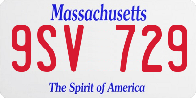 MA license plate 9SV729