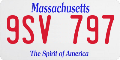 MA license plate 9SV797