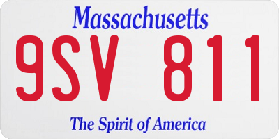 MA license plate 9SV811