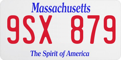 MA license plate 9SX879