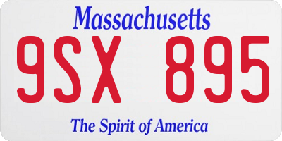 MA license plate 9SX895