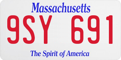MA license plate 9SY691