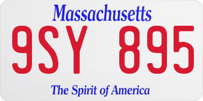 MA license plate 9SY895