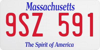 MA license plate 9SZ591