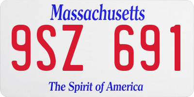 MA license plate 9SZ691