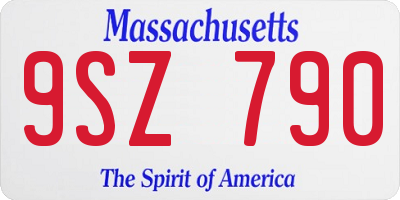 MA license plate 9SZ790