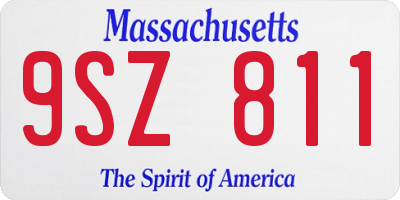MA license plate 9SZ811