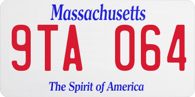 MA license plate 9TA064
