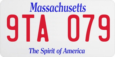 MA license plate 9TA079