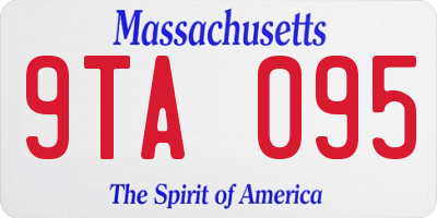 MA license plate 9TA095