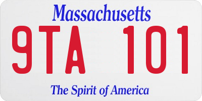 MA license plate 9TA101