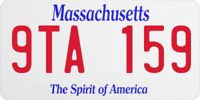 MA license plate 9TA159
