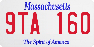 MA license plate 9TA160