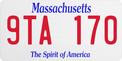 MA license plate 9TA170