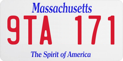 MA license plate 9TA171