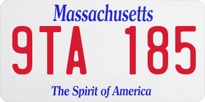 MA license plate 9TA185