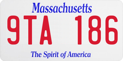 MA license plate 9TA186