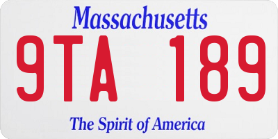 MA license plate 9TA189