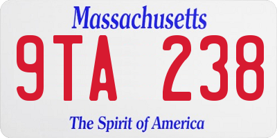MA license plate 9TA238