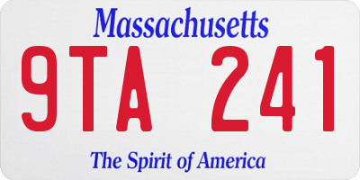 MA license plate 9TA241