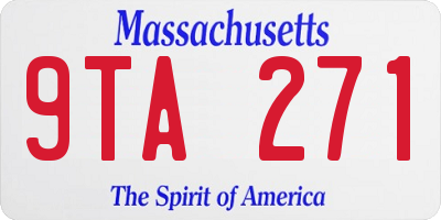 MA license plate 9TA271