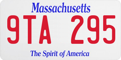 MA license plate 9TA295