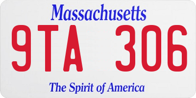 MA license plate 9TA306