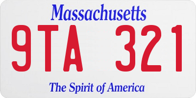 MA license plate 9TA321