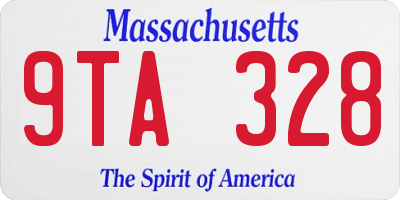 MA license plate 9TA328