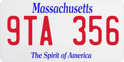MA license plate 9TA356