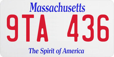 MA license plate 9TA436