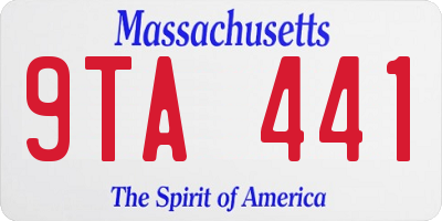 MA license plate 9TA441