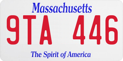 MA license plate 9TA446