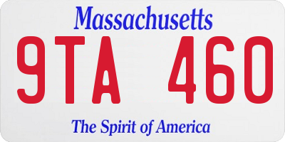 MA license plate 9TA460
