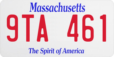 MA license plate 9TA461
