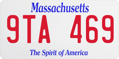 MA license plate 9TA469