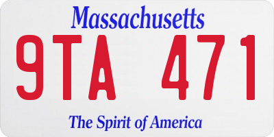 MA license plate 9TA471