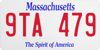 MA license plate 9TA479